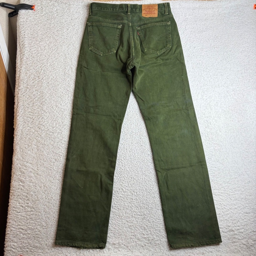 Vintage Levis 501 Olive Green Jeans Mens 33x34 (32x33) Made in USA Button Fly